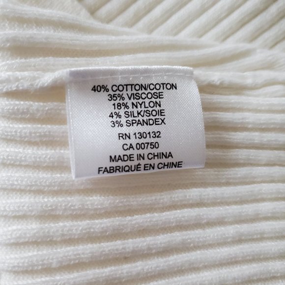 Spring Sweater - Ivanka Trump Women White Knit Slim Fit Cardigan Size Small - Picture 5 of 9